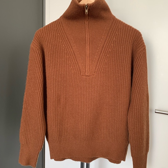 Nili Lotan Sweaters - Nili Lotan Brown High-Neck Sweater